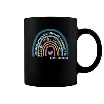 Nurse Educator Cute Rainbow Medical Staff Coffee Mug | Mazezy