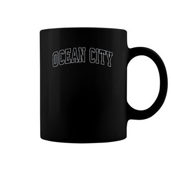 Ocean City New Jersey Nj Vintage Design Navy Design Coffee Mug | Mazezy