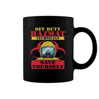 Off Duty Hazmat Technician Save Yourself Hazmat Technician Coffee Mug | Mazezy