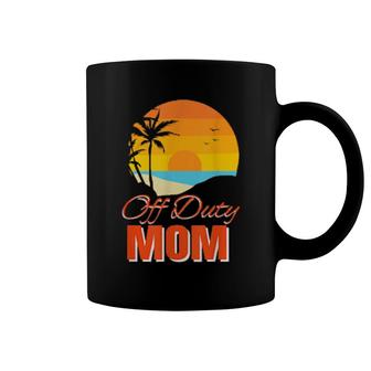 Off Duty Mom Vacation Palm Trees Coffee Mug | Mazezy