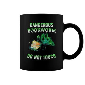 Official Dangerous Bookworm Do Not Touch Halloween Coffee Mug | Mazezy