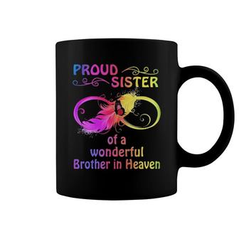 Official Proud Sister Of A Wonderful Brother In Heaven Coffee Mug | Mazezy