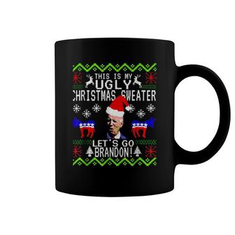 Official Santa Biden This Is My Ugly Christmas Let's Go Brandon Sweat Coffee Mug | Mazezy