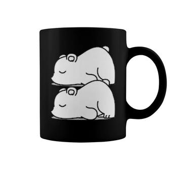 Official Sleep Polar Bear Couple Pajamas Coffee Mug | Mazezy