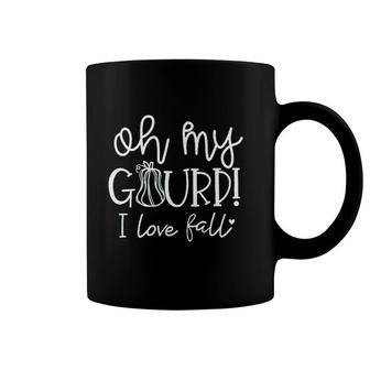 Oh My Gourd Women Halloween Fall Funny Saying Graphic Thanksgiving Coffee Mug - Seseable