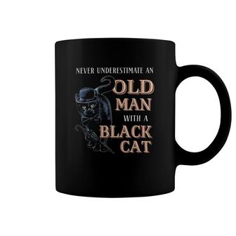 Old Man With Cat Vintage Kitten Cat Coffee Mug | Mazezy