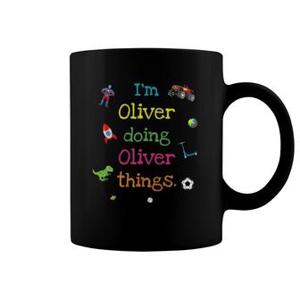 Oliver Cute Personalized Kid's Cartoon Gift Top For Boys Coffee Mug | Mazezy