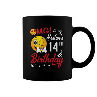 Omg It's My Sister's 14Th Birthday Happy 14 Years Old To Her Coffee Mug | Mazezy