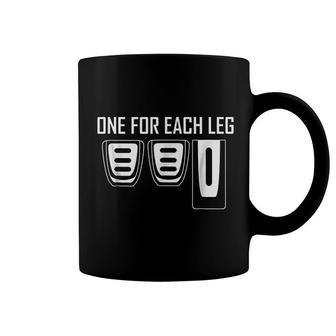 One For Each Leg Three Pedals Manuals Coffee Mug | Mazezy