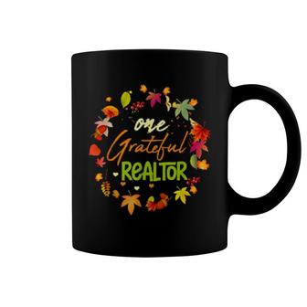 One Grateful Realtor Fall Thanksgiving Matching Coffee Mug | Mazezy