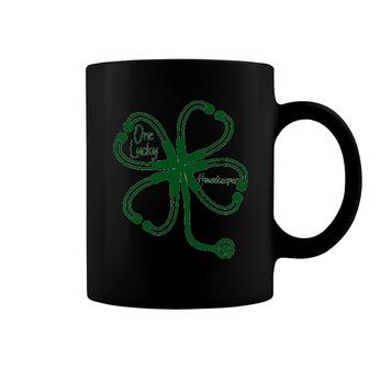 One Lucky Housekeeper St Patricks Day Coffee Mug | Mazezy