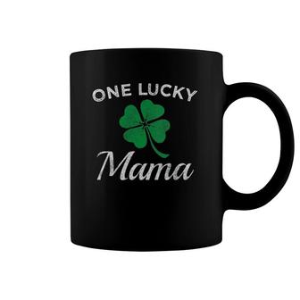 One Lucky Mama - St Patrick's Day Retro Mother Gift Coffee Mug | Mazezy