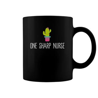 One Sharp Nurse Cute Funny Cactus Cacti Gift Coffee Mug | Mazezy