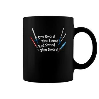 One Sword Two Sword Red Sword Blue Sword Coffee Mug - Thegiftio