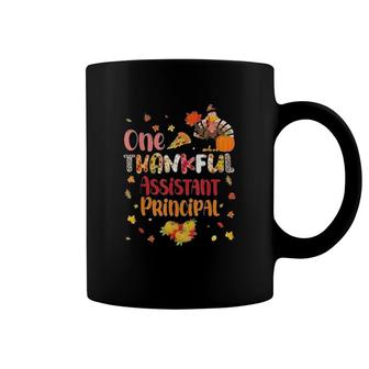 One Thankful Assistant Principal Fall Autumn Thanksgiving Coffee Mug | Mazezy