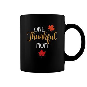 One Thankful Mom Thanksgiving Day Family Matching Gift Coffee Mug | Mazezy