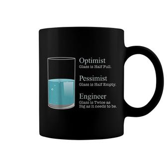 Optimist Pessimist Engineer Coffee Mug | Mazezy