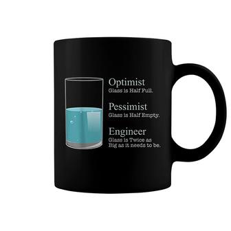 Optimist Pessimist Engineer Job Coffee Mug | Mazezy