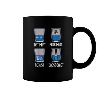 Optimist Pessimist Realist Bassoonist Coffee Mug | Mazezy