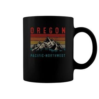 Oregon Vintage Mountains Hiking Pacific Northwest Pnw Gift Coffee Mug | Mazezy