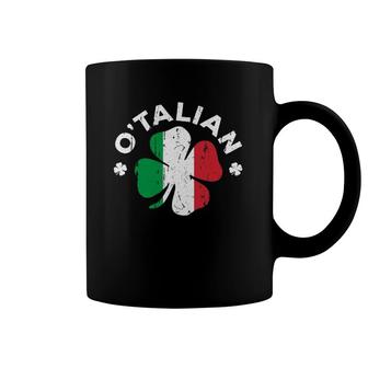 O'talian St Patrick's Day Shamrock Italy Flag Coffee Mug | Mazezy