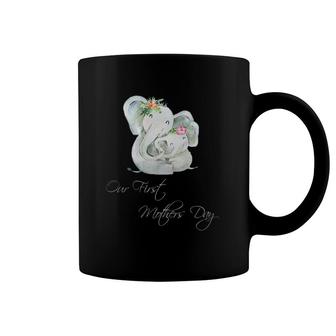 Our First Mothers Day Elephant Grandma Mothers Day Coffee Mug | Mazezy