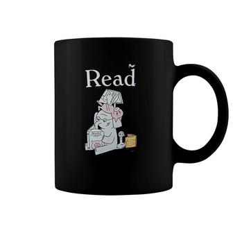 Out Of Print Womens Classic Childrens Book Themed Scoop Read Elephant Coffee Mug - Seseable