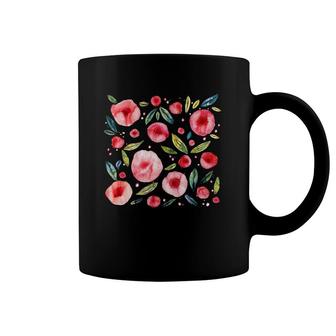 Painted Wildflowers Botanical Design Coffee Mug | Mazezy