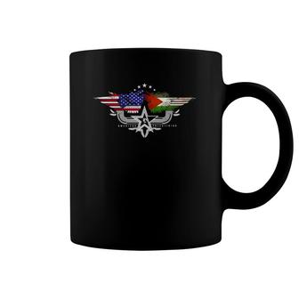 Palestine Usa Flag Palestinian American Coffee Mug | Mazezy