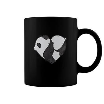 Panda Heart Shape Valentine Couple Coffee Mug | Mazezy