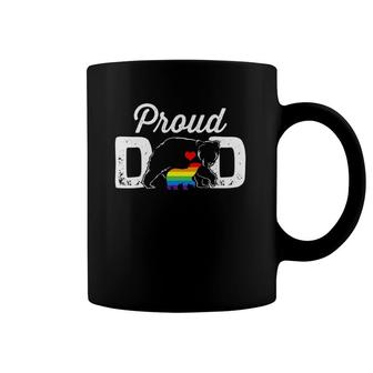 Papa Bear Proud Dad Daddy Rainbow Lgbt Pride Father's Day Coffee Mug | Mazezy