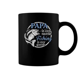 Papa - Fishing Is My Game Grandfather Gift Father Coffee Mug | Mazezy