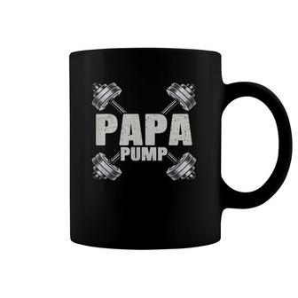 Papa Pump Funny Fitness Workout Lover Dad Men Gift Coffee Mug | Mazezy