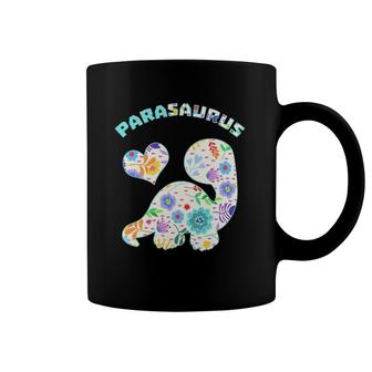 Parasaurus Paraprofessional Saurus Dinosaur Lover Floral Decor Coffee Mug | Mazezy