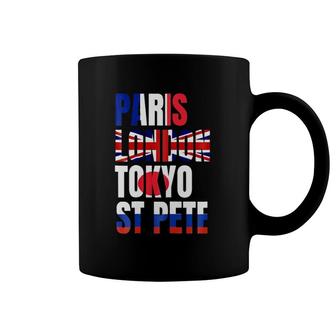 Paris London Tokyo St Pete Flags Coffee Mug | Mazezy CA