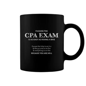 Passing Cpa Exam Easy Bike Accounting Coffee Mug | Mazezy