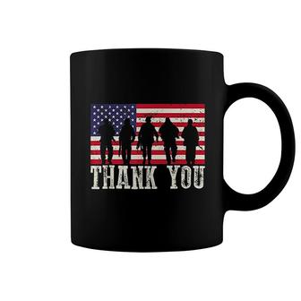 Patriotic American Flag Thank You Coffee Mug | Mazezy