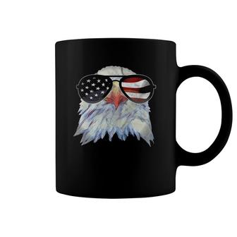 Patriotic Bald Eagle 4Th Of July America Usa Flag Sunglasses Coffee Mug