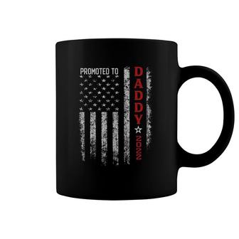 Patriotic Mens Promoted To Daddy Est 2022 First Time Dad Coffee Mug | Mazezy