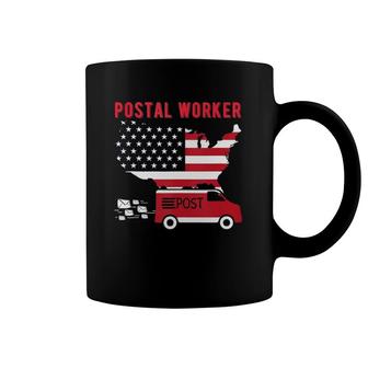 Patriotic Postal Worker American Flag Us Postal Service Tank Top Coffee Mug | Mazezy