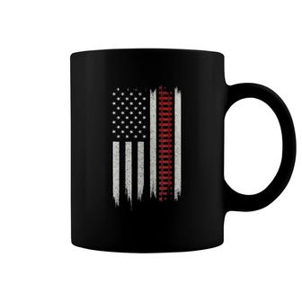 Patriotic Train Conductor American Flag Railroad Coffee Mug | Mazezy