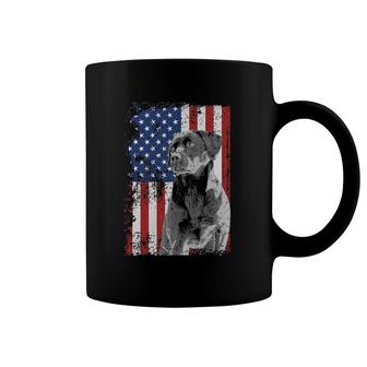 Patriotic Usa Flag Black Labrador Gift For Lab Owners Coffee Mug | Mazezy