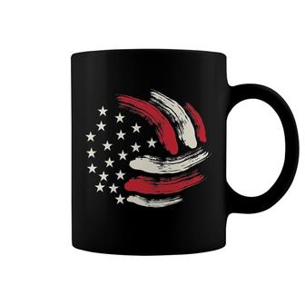 Patriotic Volleyball Team American Flag Coffee Mug | Mazezy