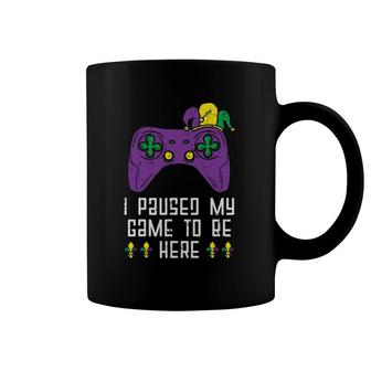 Paused My Game Mardi Gras Video Gaming Gamer Boys Men Kids Coffee Mug | Mazezy