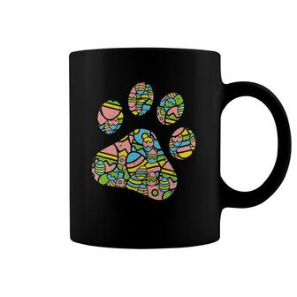 Paw Print Easter Eggs Cute Animal Pet Dog Cat Lover Owner Coffee Mug | Mazezy