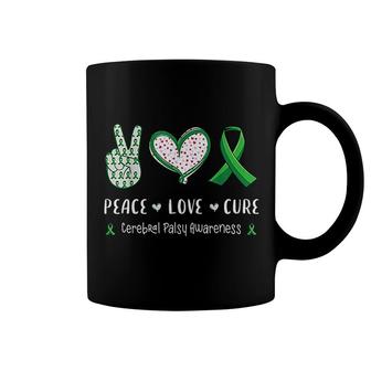 Peace Love Cure Cerebral Palsy Awareness Coffee Mug | Mazezy