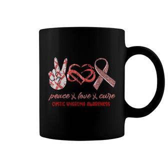 Peace Love Cure Cystic Hygroma Awareness Coffee Mug | Mazezy