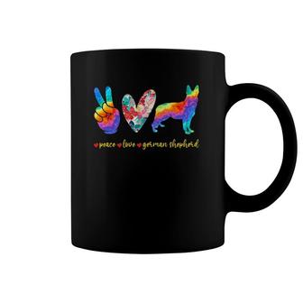 Peace Love German Shepherd Lovers Gift Coffee Mug | Mazezy