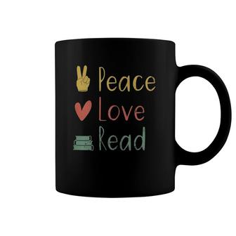 Peace Love Read Reading Books Coffee Mug | Mazezy