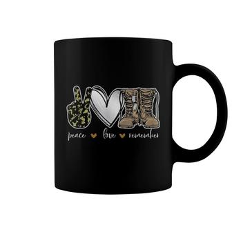 Peace Love Remember Combat Boots Usa Flag Veteran Day Coffee Mug | Mazezy